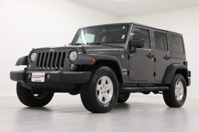 2018 Jeep Wrangler JK Unlimited Sport 4WD 4 New Tires Heated Black Leather Seats Alpine Speakers Subwoofer Bluetooth Cruise Hard Top