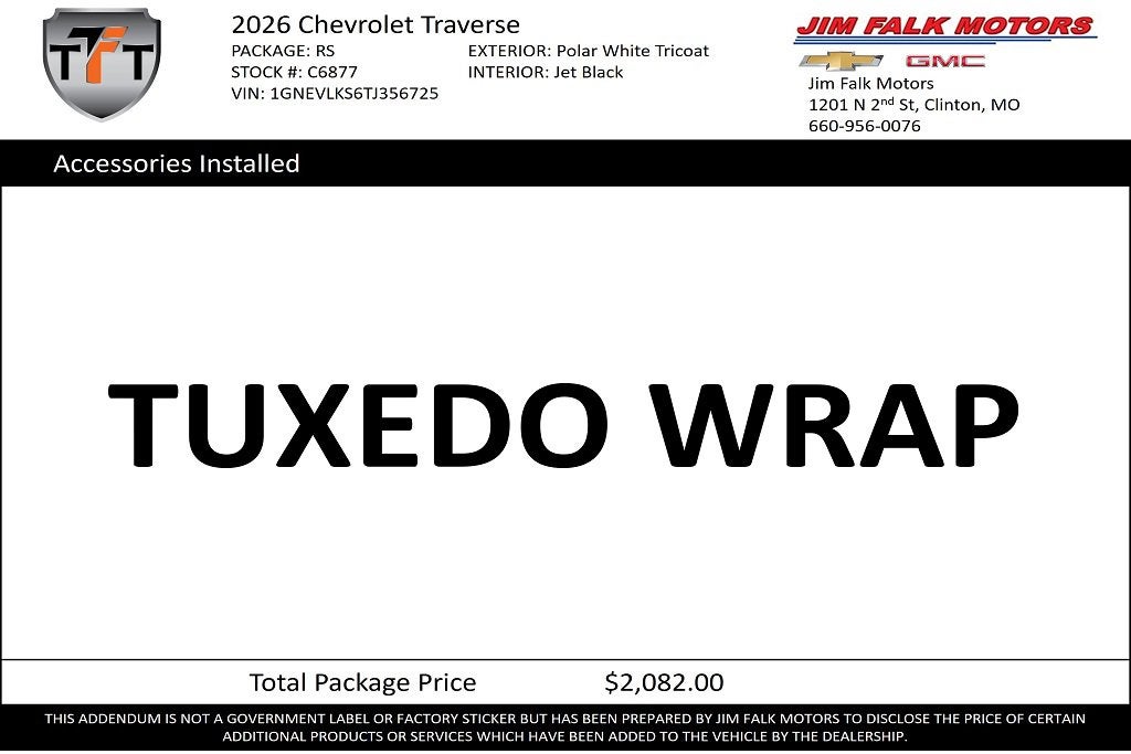 2026 Chevrolet Traverse RS