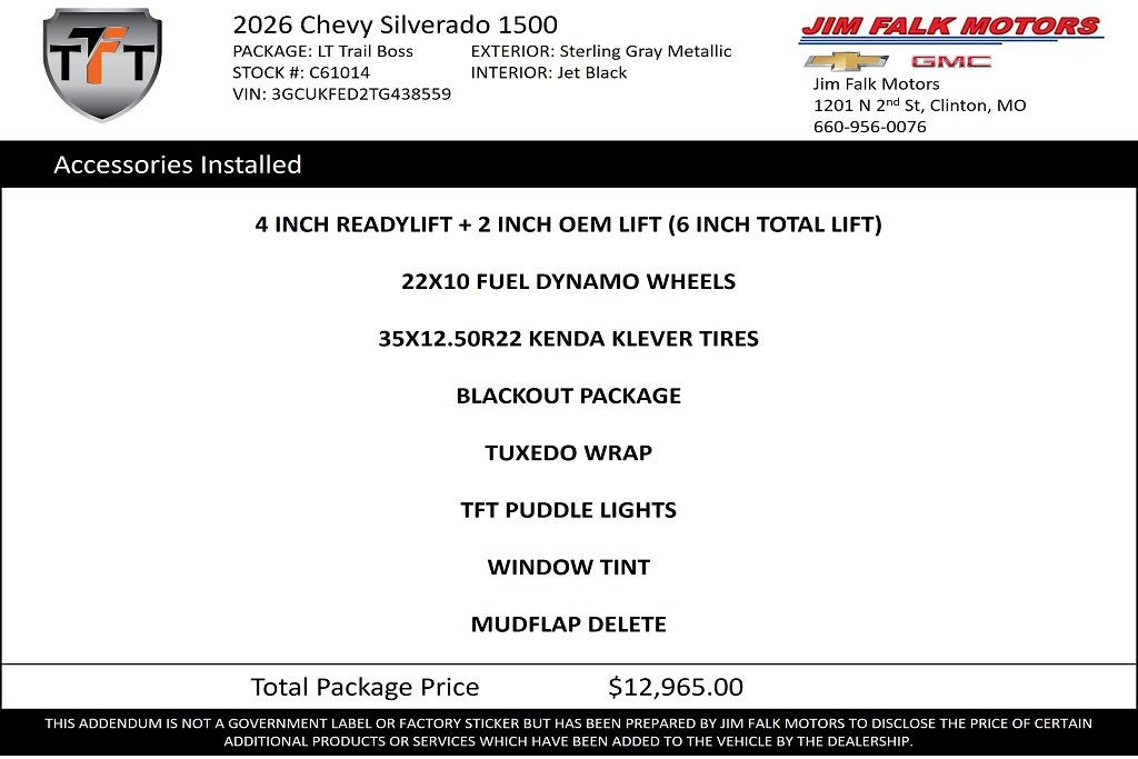 2026 Chevrolet Silverado 1500 LT Trail Boss